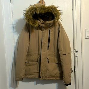 COPY - Zara men XL, heavy weather jacket, beige color